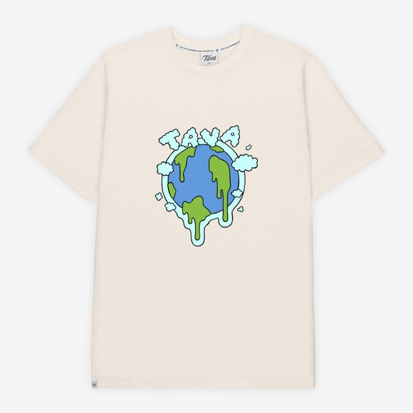 Medium TAVA Clothing Melting Earth Taupe Shirt - Picture 1 of 10